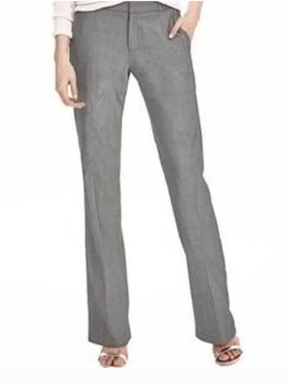 NEW!  BANANA REPUBLIC Logan Stretch Boot Cut DRESS PANTS Brushed Gray Sz 10